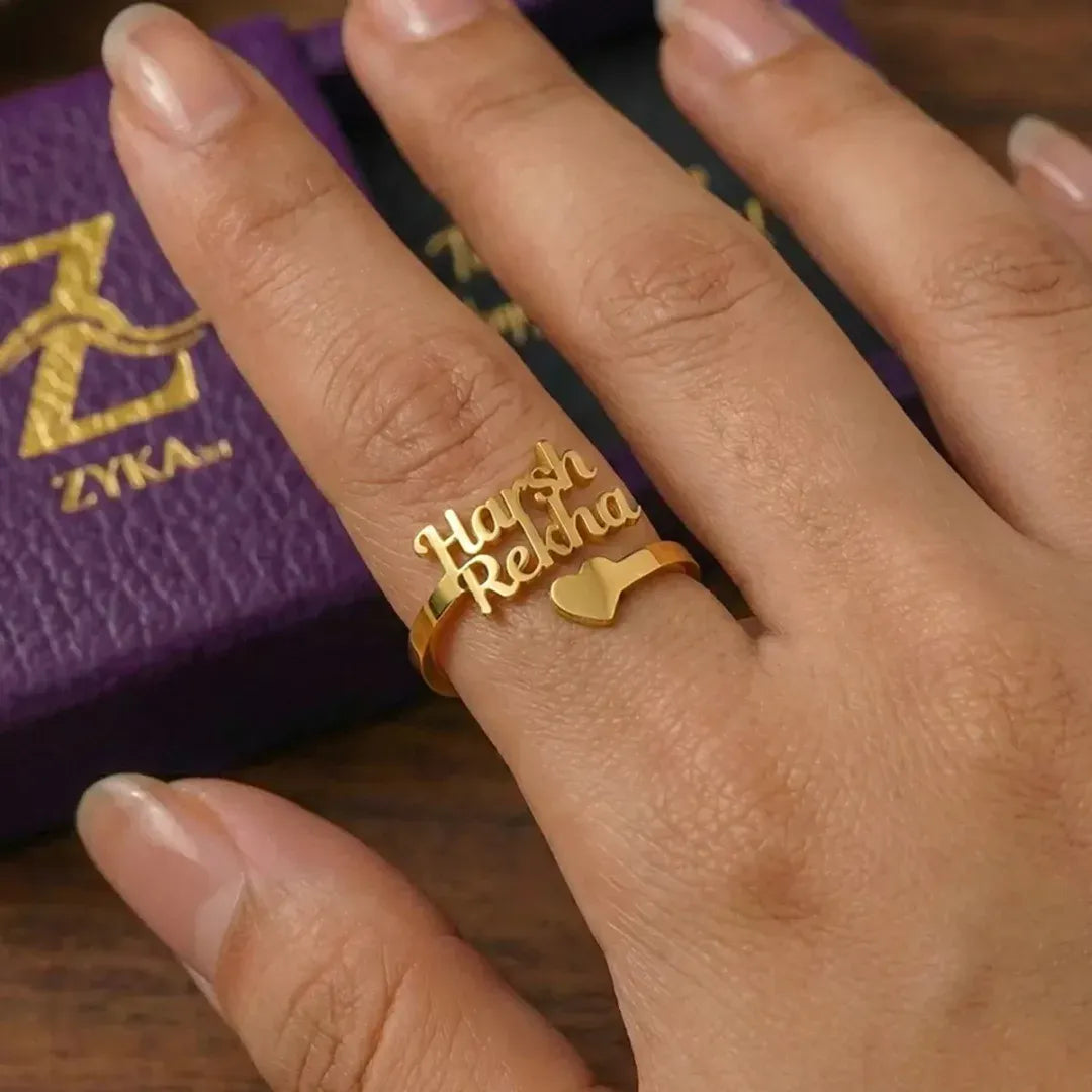 Adjustable One Name Ring