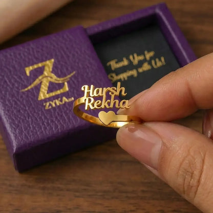 Adjustable One Name Ring